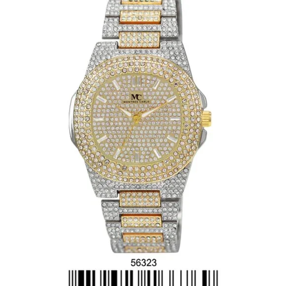 Montres Carlo 5632 Iced Out Metal Band Watch